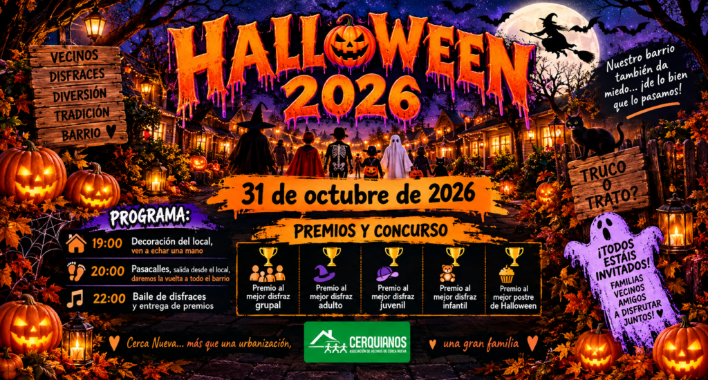 Cartel informacional planning Halloween